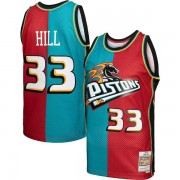 Camisetas Baloncesto NBA Detroit Pistons 1999-00 Grant Hill 33# Rojo & Azul Classics..